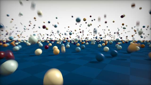 Simple raytracer showing a lot of spheres. A grid is used as an acceleration structure.