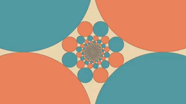 Circle inversion of a grid with circles.